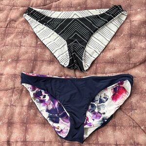 Athleta Reversible Women's Swim Bottoms. Lot of 2. Size S.
